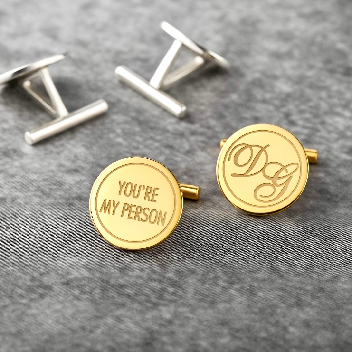 Personalized Initials Cufflinks Grooms Gift From Bride Wedding Keepsake Cufflinks Custom Engraved Cufflinks for Him