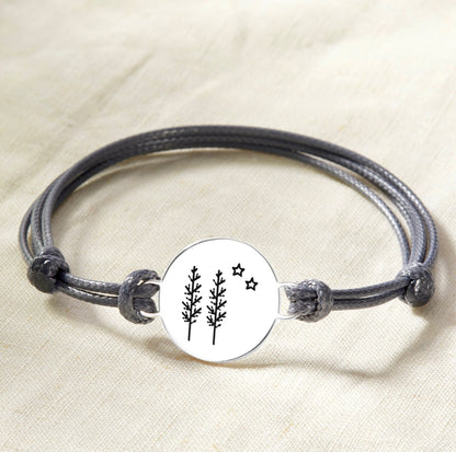 Personalized Miscarry Bracelet, Miscarriage Gift, Baby Loss Gift For Mom Trees and Stars Symbols Representing Children