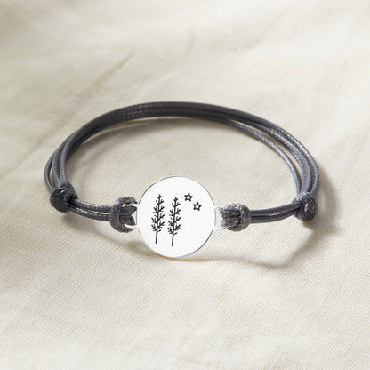 Personalized Miscarry Bracelet, Miscarriage Gift, Baby Loss Gift For Mom Trees and Stars Symbols Representing Children