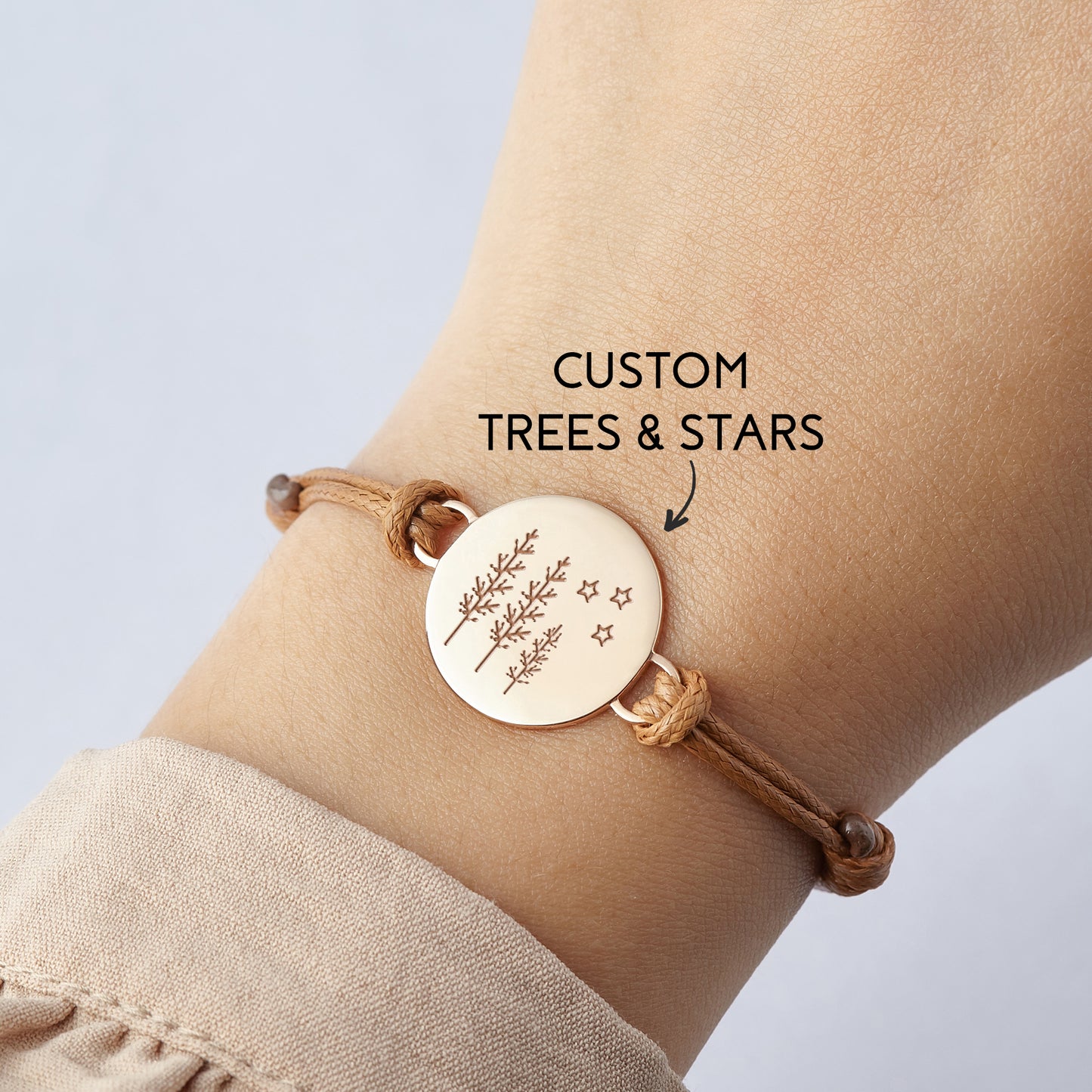 Personalized Miscarry Bracelet, Miscarriage Gift, Baby Loss Gift For Mom Trees and Stars Symbols Representing Children